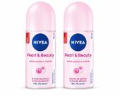 KIT 2 Desodorante Nivea Rollon Pearl Beauty Fem 50ml
