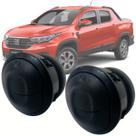 Kit 2 Difusores Saída de Ar Lateral Preto Fiat Mobi Strada 2017 2018 2019 2020 2021 2022 2023 2024 2025