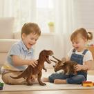 Kit 2 Dinossauros Triceratops 36cm + T-Rex 26cm Vinil Grande