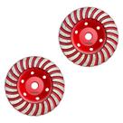 Kit 2 Discos Diamantado. Desbaste Turbo Rebolo 4" X Rosca M14 Hessen