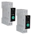 Kit 2 Disjuntor Medidor Zigbee 1-63a Ajustável Alexa Googleh