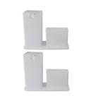 Kit 2 Dispenser C/Porta Esponja Plus Sabão Liquido Branco