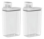 Kit 2 Dispenser De Sabão 2,3 Litros Flow Branco OU Kit 2 Dispenser De Sabão 2,3 Litros Flow Branco OU