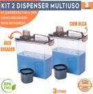 Kit 2 Dispenser Hermético 3L Trava Mais Plasútil Multiuso Com Copo Medidor Ideal para Porta Sabão Líquido, Amaciante