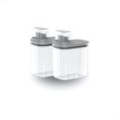 Kit 2 Dispenser Organizador Lavanderia 1,5 L Multiuso Cinza