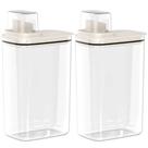 Kit 2 Dispenser para Amaciante e Sabão Líquido 2,3L Flow Bege com Tampa Medidora Ou