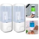 Kit 2 Dispenser Para Sabão Sabonete Líquido Álcool Porta Sabonete Líquido Para Parede Com Suporte
