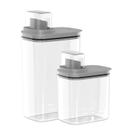 Kit 2 Dispenser Pote Medidor Hermético Produtos Limpeza Organizador Lavanderia