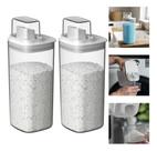 Kit 2 Dispenser Sabão Amaciante FLow 1,5L Lavandeira Com Dosador