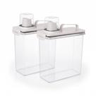 Kit 2 dispenser sabão e graos cristal dosador 3l marmore