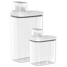 Kit 2 Dispenser Sabão Em Pó Liquido Amaciante Grãos Farinhas Kit 2 Dispenser Sabão Em Pó Liquido Amaciante Grãos Farinhas