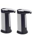 Kit 2 Dispenser Saboneteira Automatica Sensor Infravermelho 380ml Saboneteira Higienica Sem Toque para Banheiro e Cozinha Conjunto Inteligente -