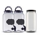 Kit 2 dispenser torneira preto + 1 pote sabao 2,7 preto