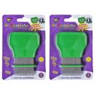 Kit 2 Dr Pentinho Pente Piolho Lêndea Limpador Verde Ou Rosa