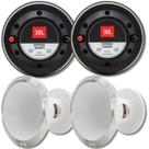 Kit 2 Driver Jbl D409ti Titânio + 2 Cornetas Jbl Hl14 Branca