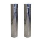 Kit 2 Duto 5 Galvanizado 60cm Chaminé Churrasqueira Qualida