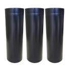 Kit 2 Dutos 9 60cm Preto Chaminé Churrasqueira Forno Fogão