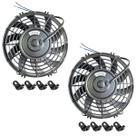 Kit 2 Eletroventilador 9 Polegadas 12 Volts 80w Soprante