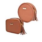 Kit 2 em 1 Bolsa Redonda e Bolsa Quadrada Feminina Casual Moda Jovem