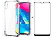 Kit 2 em 1 Capa Anti Shock com Bordas Samsung Galaxy A50 Transparente + Película de Vidro Temperado