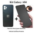 Kit 2 em 1 Capa Anti Shock Resistente + Película Fosca Privativa para Samsung Galaxy A04