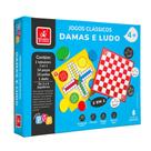 Kit 2 em 1 Jogos Clássicos Dama e Ludo Coleção POP