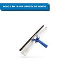 Kit 2 em 1 Rodo para Limpeza de Vidros 35cm Sem Cabo