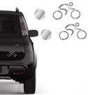 Kit 2 Emblema Ciclista Bike Cromado Adesivo Decorativo Carro Kit 2 Emblema Ciclista Bike Cromado Adesivo Decorativo Carro