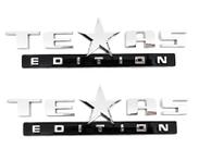Kit 2 Emblema Texas Edition Letreiro 3D Cromado Automotivo Kit 2 Emblema Texas Edition Letreiro 3D Cromado Automotivo