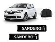 Kit 2 Emblemas Adesivos Coluna Sandero Resinado 3D Kit 2 Emblemas Adesivos Coluna Sandero Resinado 3D