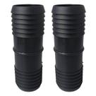 Kit 2 Emendas Plásticas Pretas Para Mangueira 1.1/4 Polegadas Conexões Londribor