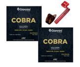 Kit 2 Encordoamentos Viola Níquel Leve Cobra + Acessórios