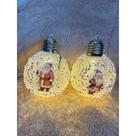 Kit 2 Enfeite para arvore de Natal Decoração de Natal Mini Globo Led Pisca Pisca Enfeite de natal
