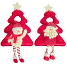 Kit 2 Enfeites Natalinos Para Maçaneta Boneco de Neve / Papai Noel 43cm