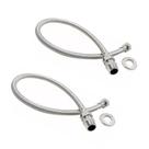 Kit 2 Engate Flexível Trançado Aço Inox 60cm Quente Fria