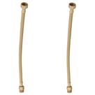 Kit 2 Engate Mangueira Flexível Dourado Trançado Inox 60cm