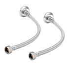Kit 2 Engate Mangueira Flexível Trançado Aço Inox 30 Cm Par