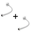 kit 2 Engates Mangueira Flexível Trançado Aço Inox 40cm Par kit 2 Engates Mangueira Flexível Trançado Aço Inox 40cm Par