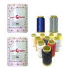 Kit 2 Entretela 70g Campione + 12 Linhas De Bordado 1000m