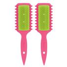 Kit 2 Escova de Cabelo Fitagem Definidora de Cachos Ricca Flex Fita Curl Rosa