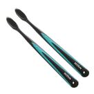 Kit 2 Escova Dental Macia Nanotech Black Cerda Silicone Klin