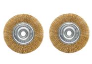 Kit 2 Escova Rotativa Circular Latonada 6" x 1/2" Para Motoesmeril
