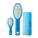 Kit 2 Escovas de Cabelo 1 Pente - Pontas Massageadoras