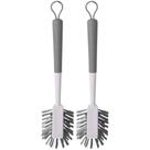 Kit 2 Escovas de Limpeza para Cantos Angular Multiuso Ou Flow Bege Escovão Limpar Banheiro Chão