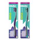 Kit 2 Escovas Dentais c/ Porta Escova Cerdas Macias Kess Kit 2 Escovas Dentais c/ Porta Escova Cerdas Macias Kess