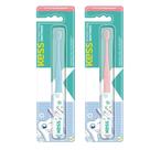 Kit 2 Escovas Dentais Infantil Bebês 0 a 6 meses Cerdas Extra Macia Kess Rosa e Azul