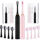 KIT 2 Escovas Dentes Recarregável Portátil 2 Cabeça Eletrica