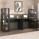 Kit 2 Escrivaninhas com Estante 4 Prateleiras 120cm Match Kit 2 Escrivaninhas com Estante 4 Prateleiras 120cm Match