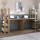 Kit 2 Escrivaninhas com Estante 4 Prateleiras 120cm Match Kit 2 Escrivaninhas com Estante 4 Prateleiras 120cm Match
