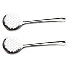 Kit 2 Escumadeiras Fritura Aço Inox 33cm Espumadeira Grande
